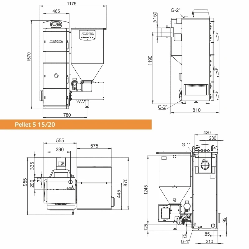 Котел автоматический ZOTA Pellet S 15