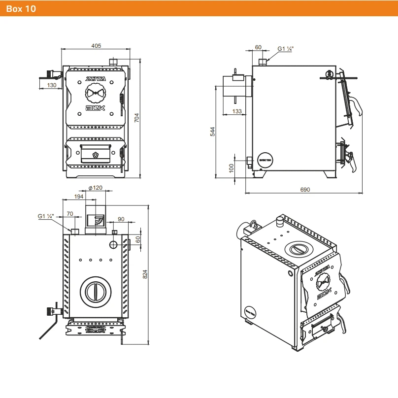 Котел твердотопливный ZOTA Box 10