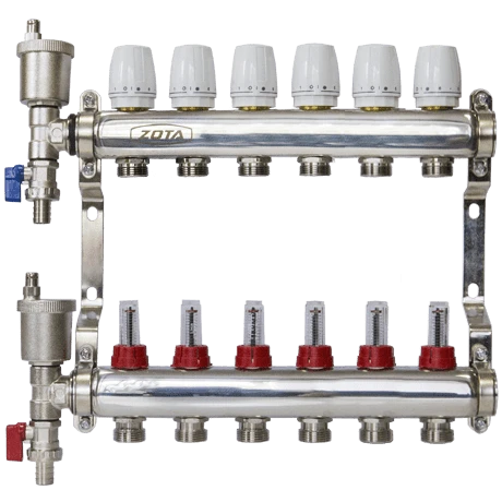 Коллектор нержавеющий с расходомерами ZOTA 6
