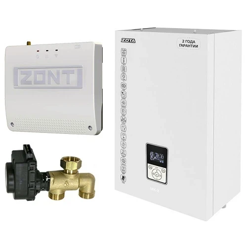 Миникотельная-SET МК-X 9кВт (клапан ZOTA BPV+ZONT SMART 2.0 с OpenTherm ZOTA)