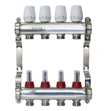 Коллектор нержавеющий с расходомерами ZOTA 4