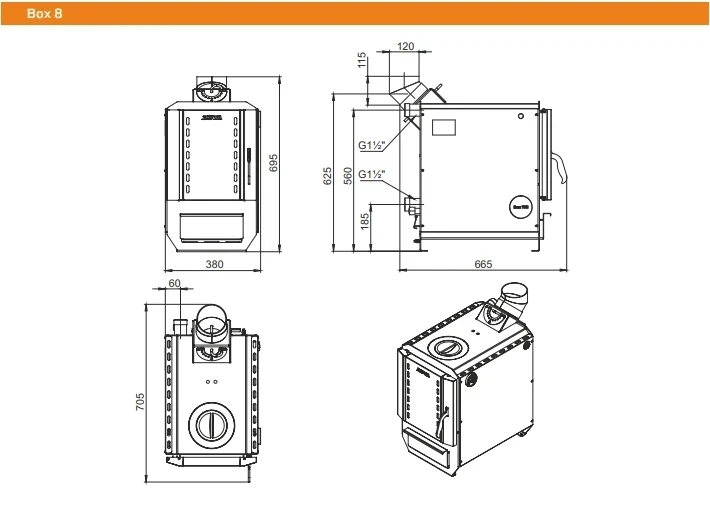 Котел твердотопливный ZOTA Box 8