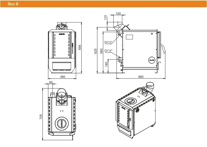 Котел твердотопливный ZOTA Box 8