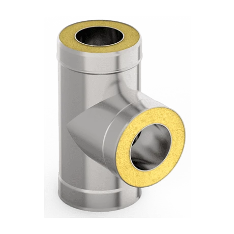 Сэндвич-тройник 90° Ø120/220 AISI439/оц 1,0/0,5мм