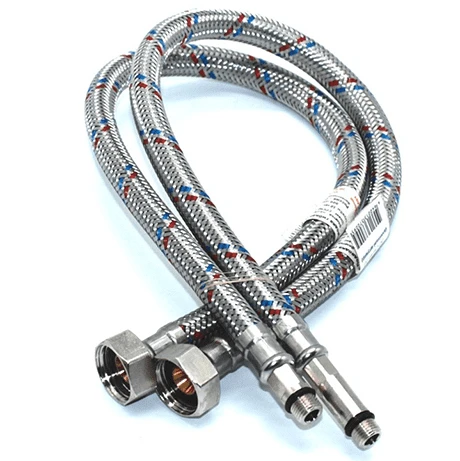 Гибкая подводка для смесителя Super PE-X 1/2"хМ10 вн-нр 800мм (2шт)