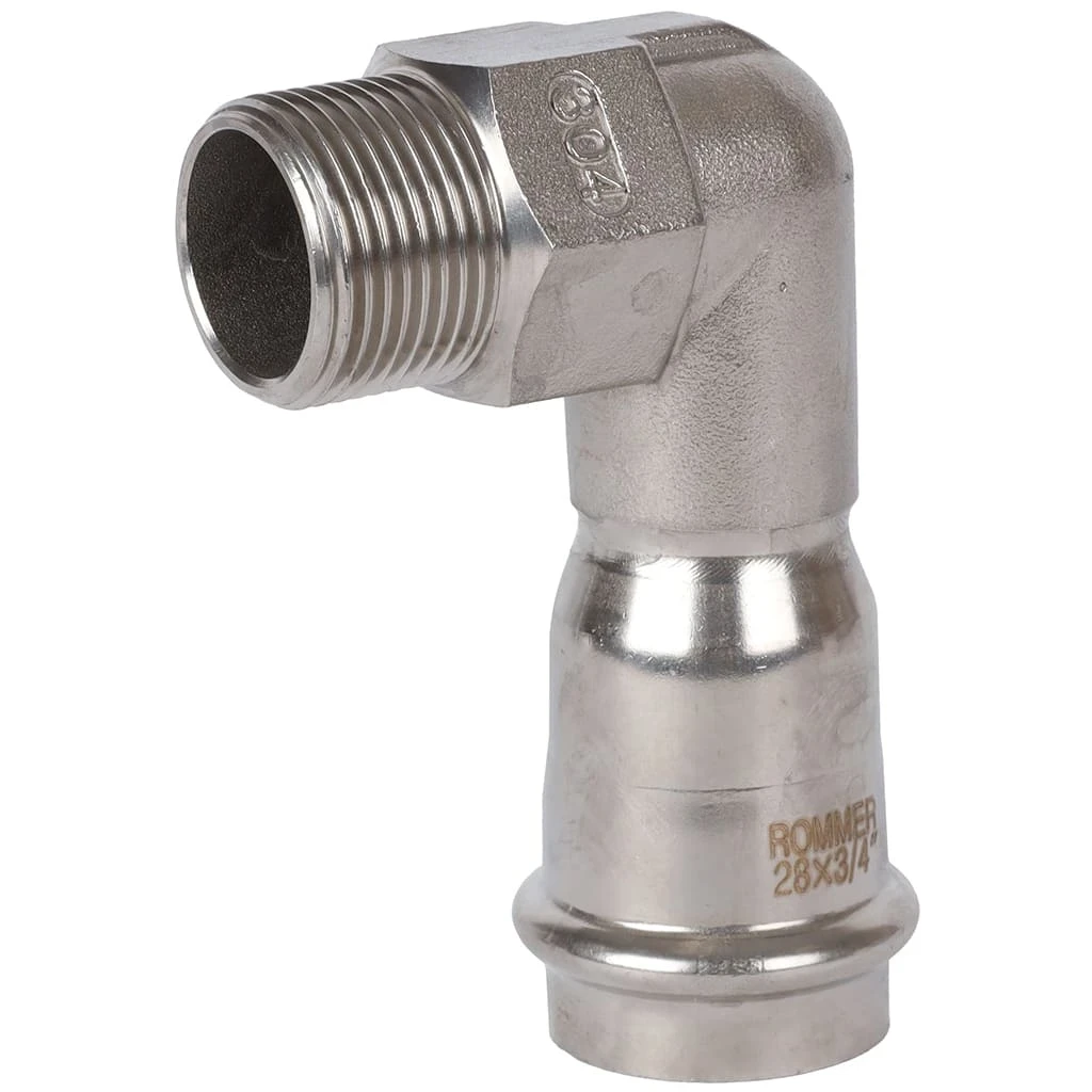 Угольник пресс ВП х НР D 22 х 3/4" ROMMER