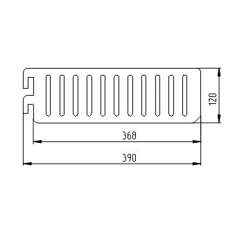 Решетка шуровочная L=368 H=120