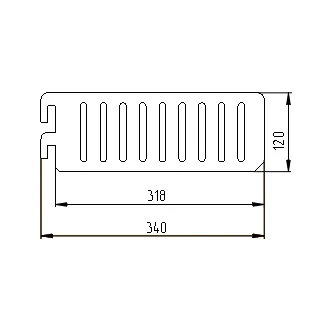 Решетка шуровочная L=318 H=120