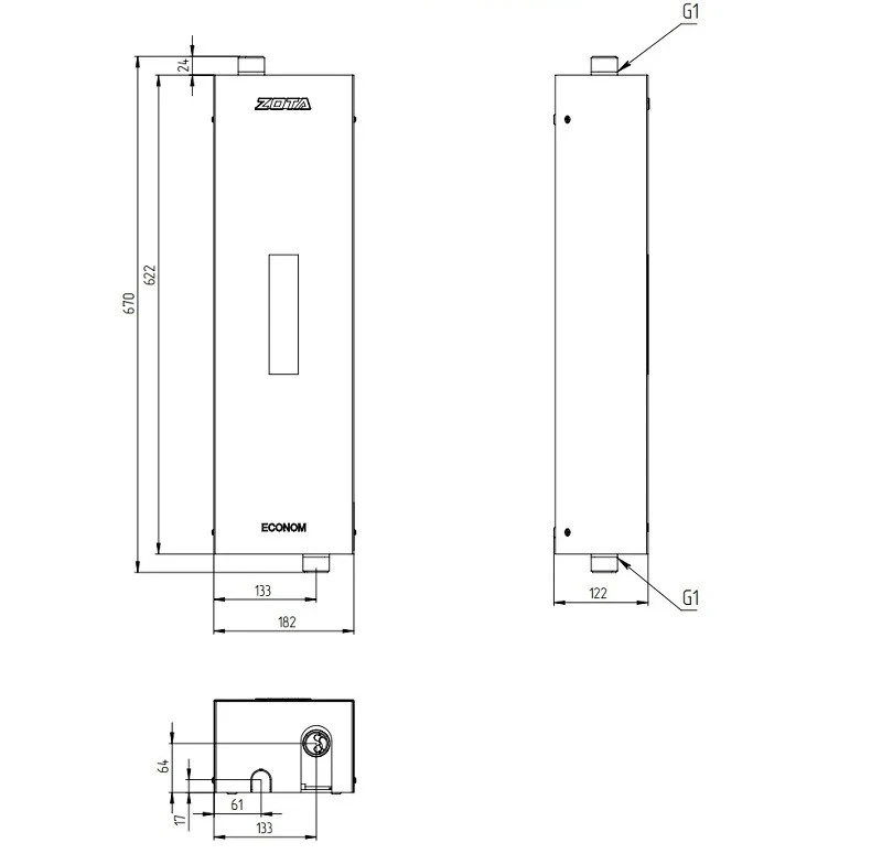 Электрокотел ZOTA Econom V2 SSR (комплект) - 12