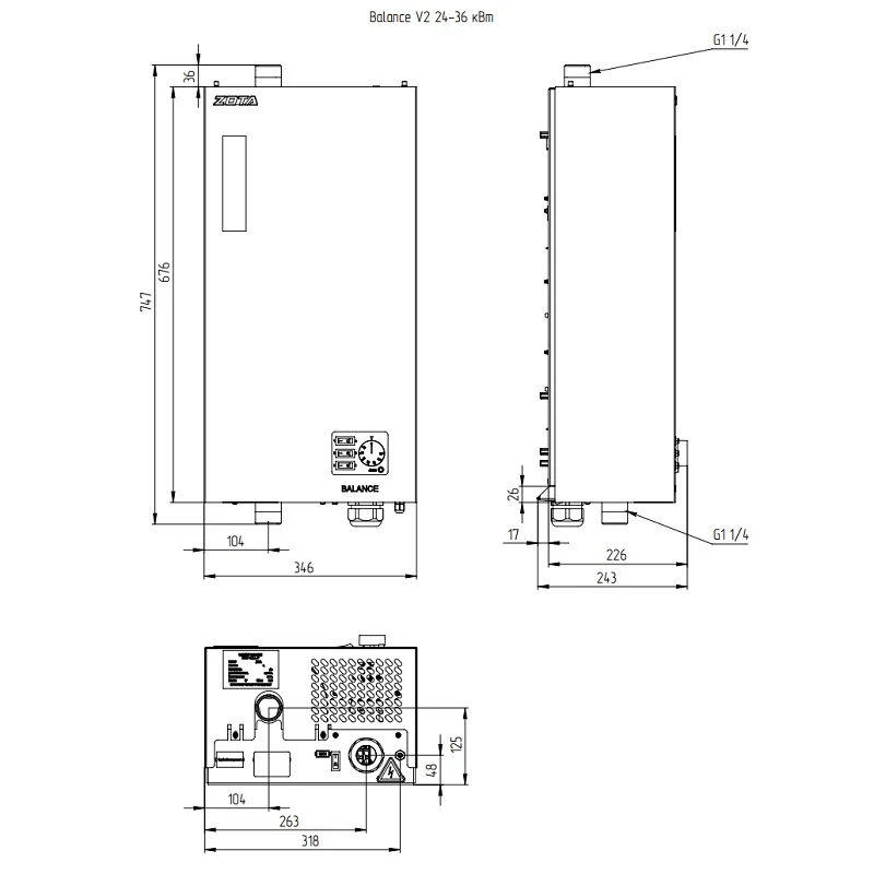 Электрокотел  ZOTA Balance V2 - 36