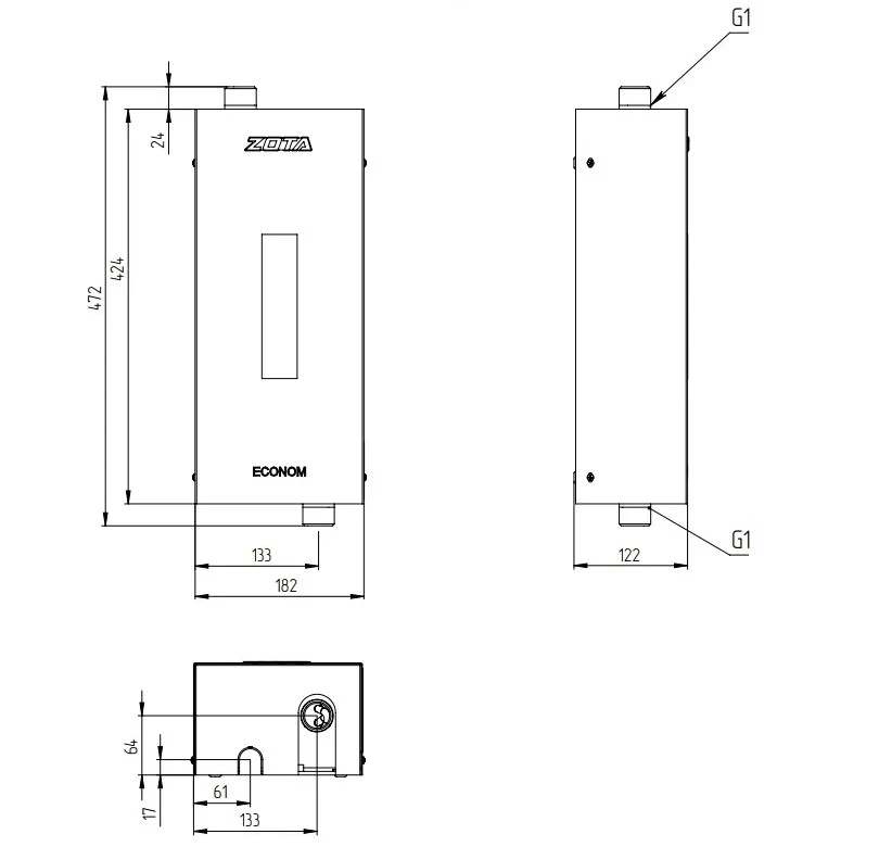 Электрокотел ZOTA Econom V2 (комплект) -  4,5