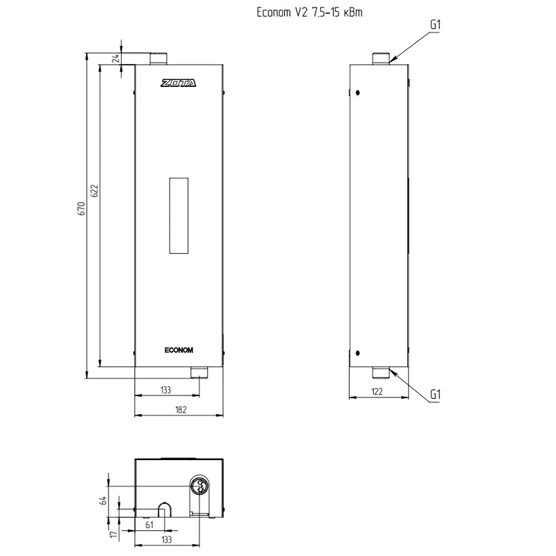 Электрокотел ZOTA Econom V2 (комплект) -  9