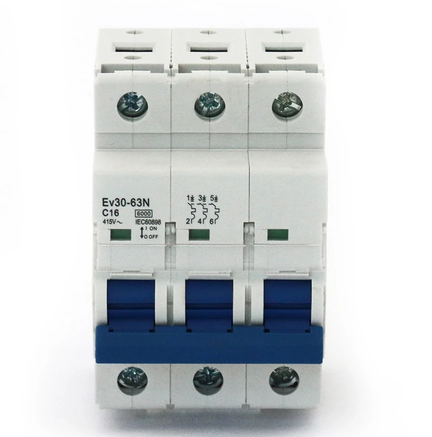 Авт.выключатель Ev30-63N 3P 6kA 16A C  ОЕМ