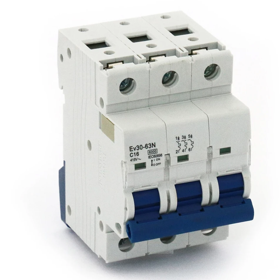 Авт.выключатель Ev30-63N 3P 6kA 16A C  ОЕМ