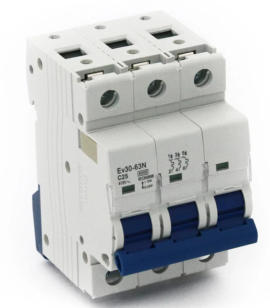 Авт.выключатель Ev30-63N 3P 6kA 25A C  ОЕМ