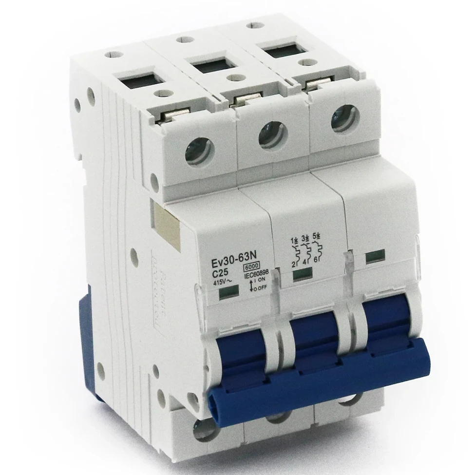 Авт.выключатель Ev30-63N 3P 6kA 25A C  ОЕМ