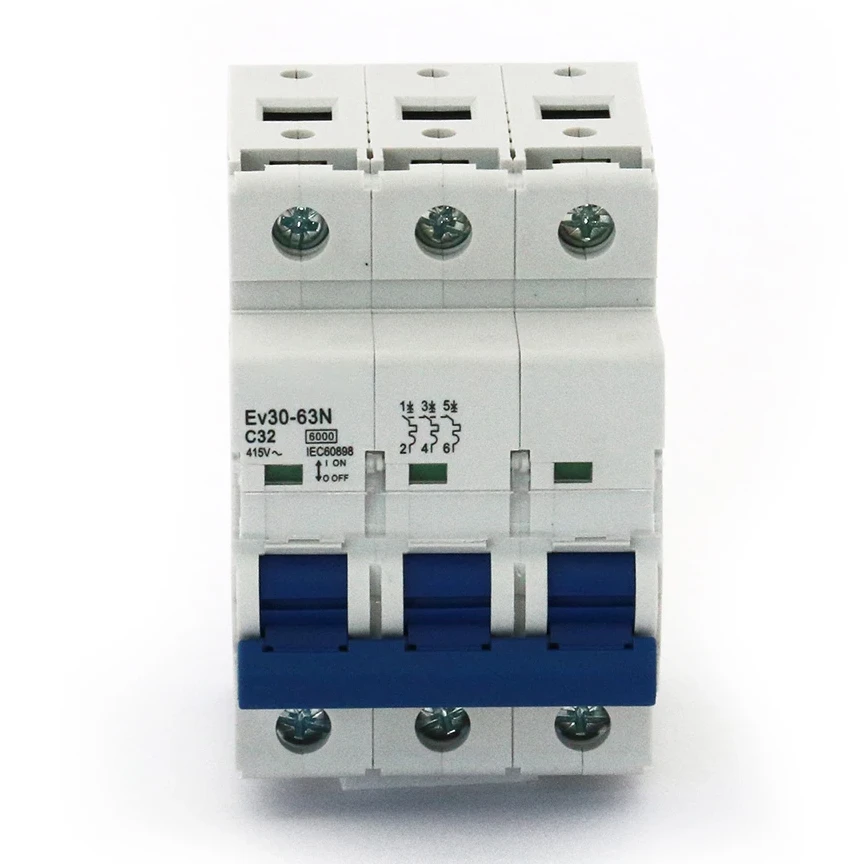 Авт.выключатель Ev30-63N 3P 6kA 32A C  ОЕМ