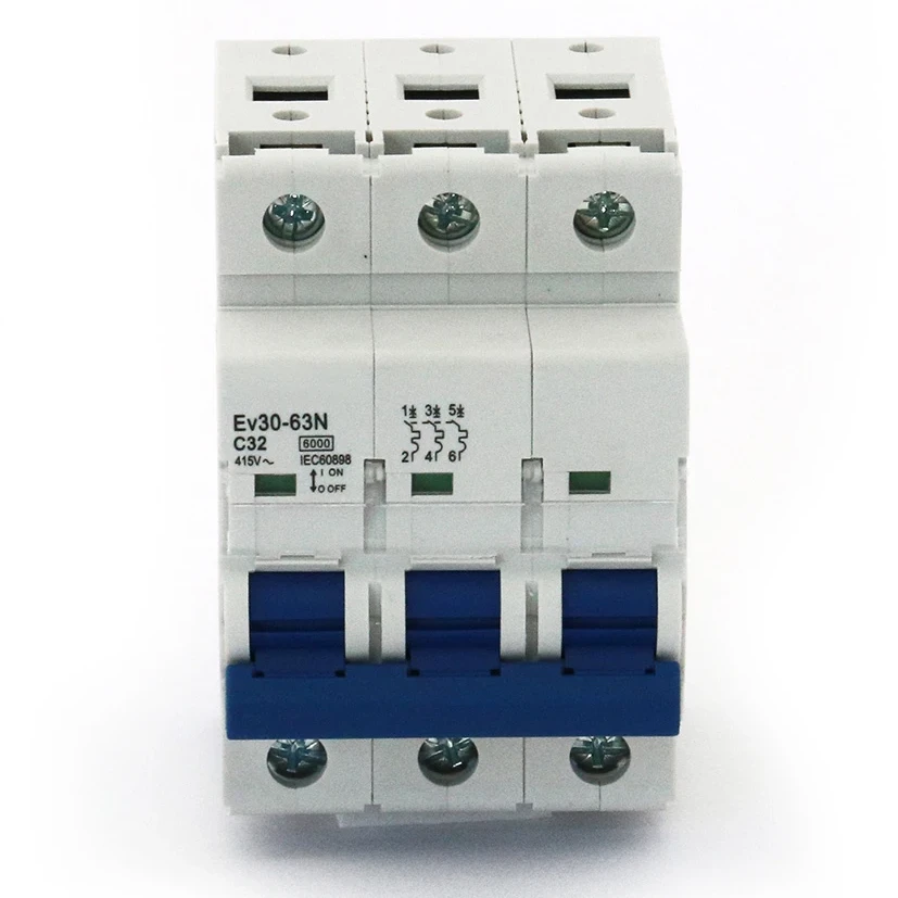 Авт.выключатель Ev30-63N 3P 6kA 32A C  ОЕМ