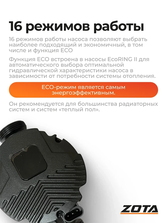 Насос ZOTA EcoRING II 25-40 180 с гайками