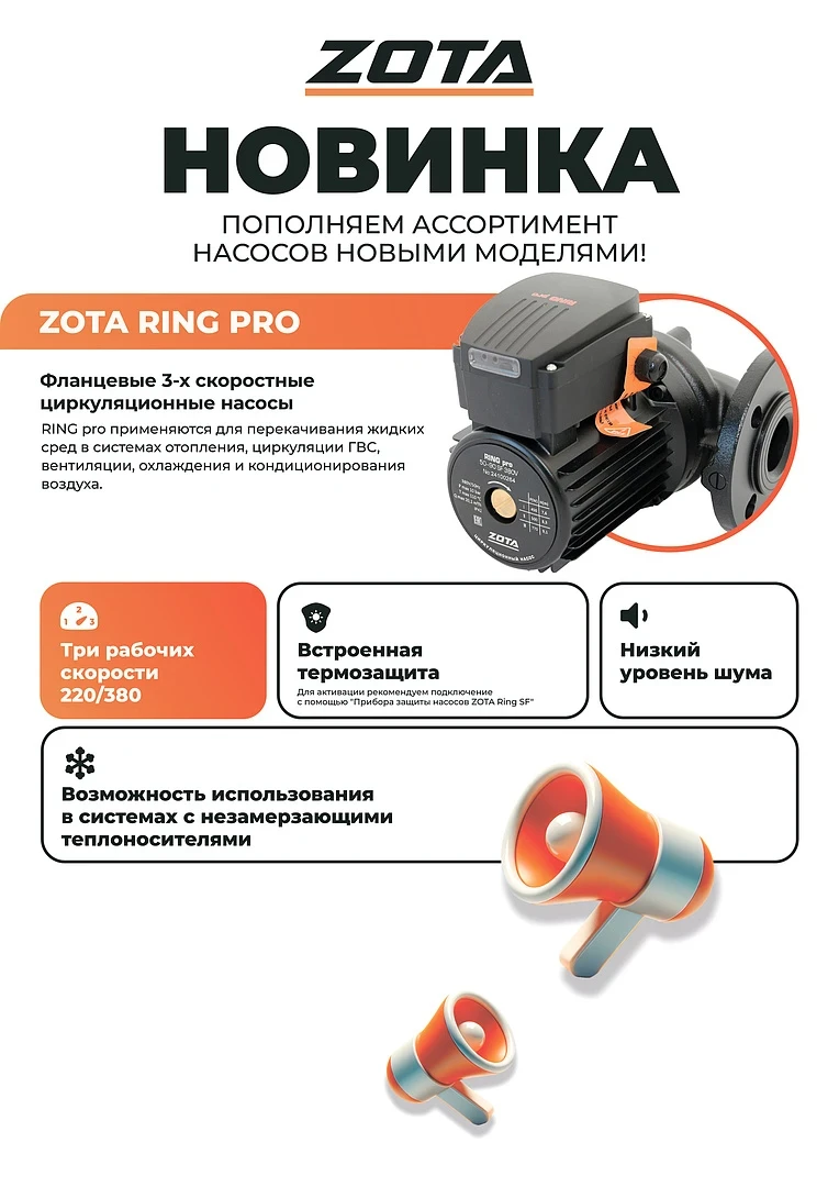 Насос ZOTA RING pro 40-90SF 380V