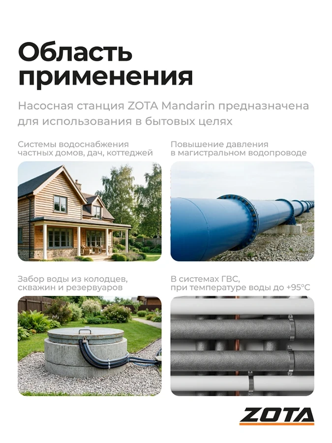 Насосная станция ZOTA Mandarin-H30