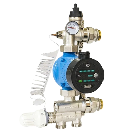 Смесительный узел для теплого пола TIM JH-1036 с насосом ZOTA EcoRING III 25-75 130