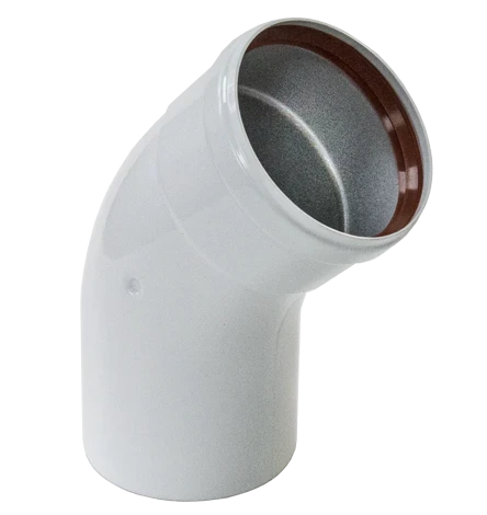 Отвод для раздельной системы дымохода ZOTA 45°, Ø 80