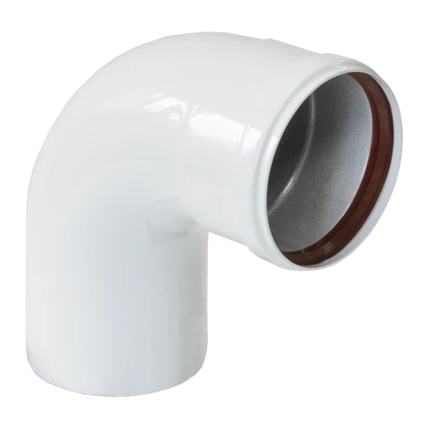 Отвод для раздельной системы дымохода ZOTA 90°, Ø 80