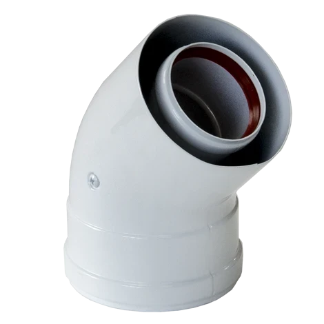 Отвод коаксиальный ZOTA 45°, Ø 60/100 (мама/папа)