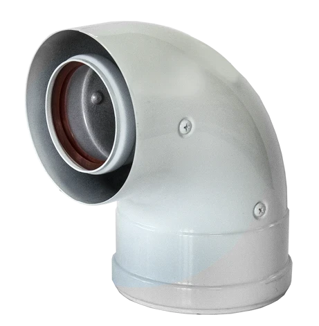 Отвод коаксиальный ZOTA 90°, Ø 60/100 (мама/папа)