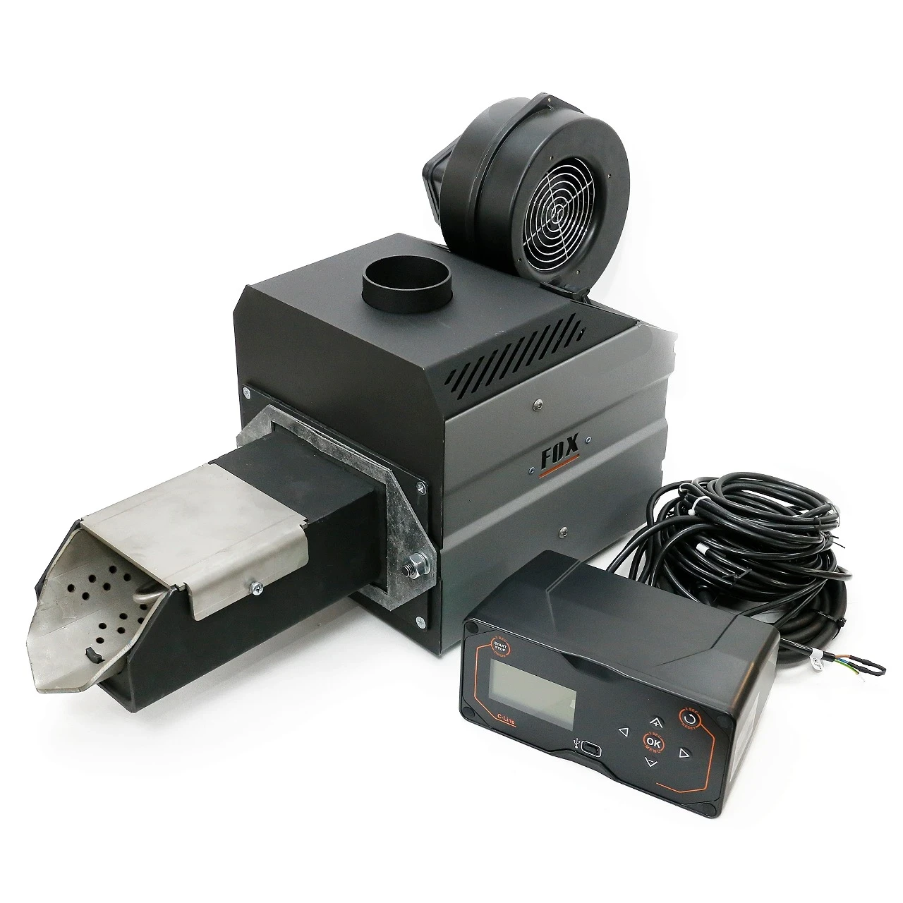 Горелка пеллетная приставная  ZOTA FOX G2 - 43 (горелка+Контроллер C-Line PBA)