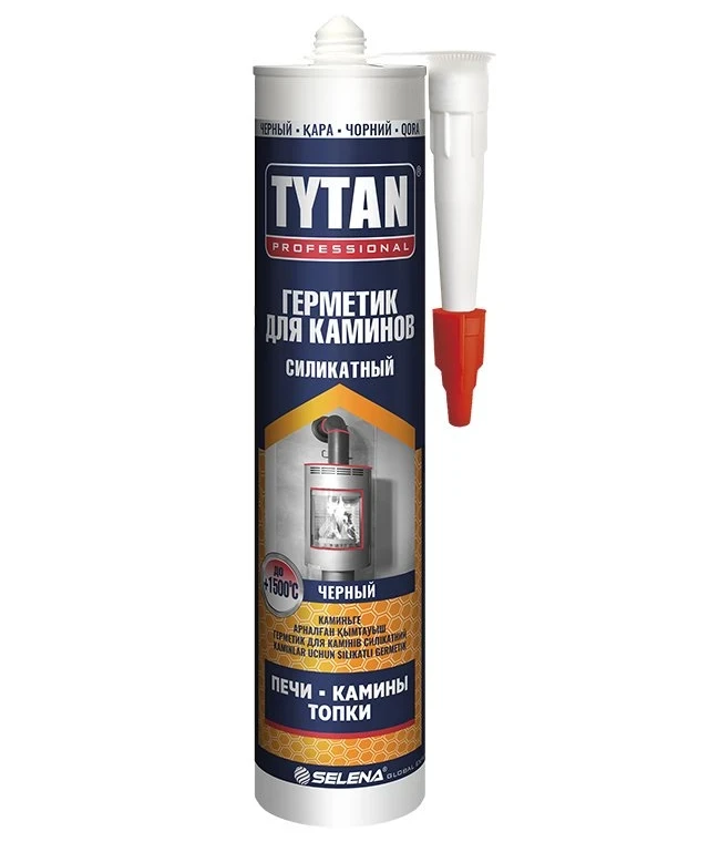 Герметик силикатный для печей и каминов Tytan Professional 1500°С (280 мл)