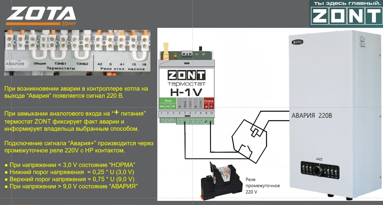 Реле промежуточное 220V, на DIN-рейку в сборе